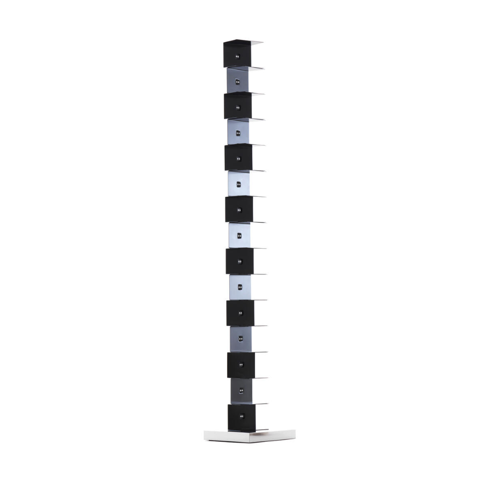 PTOLOMEO ORIGINAL black shelf with steel base