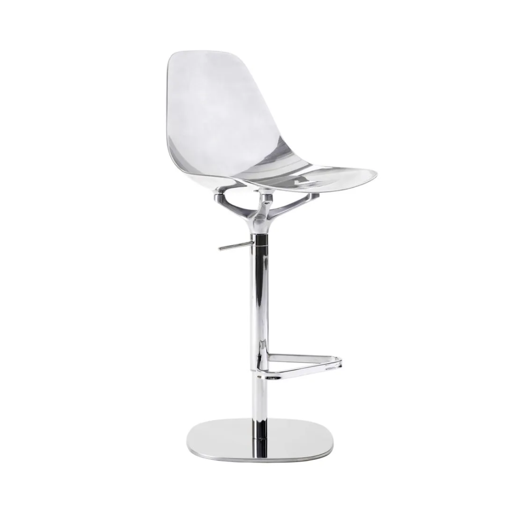 Adjustable Stool MAMMAMIA polished aluminum