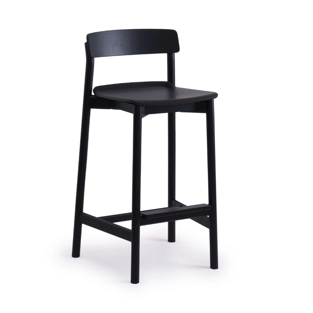 ARCHE stool black oak wood
