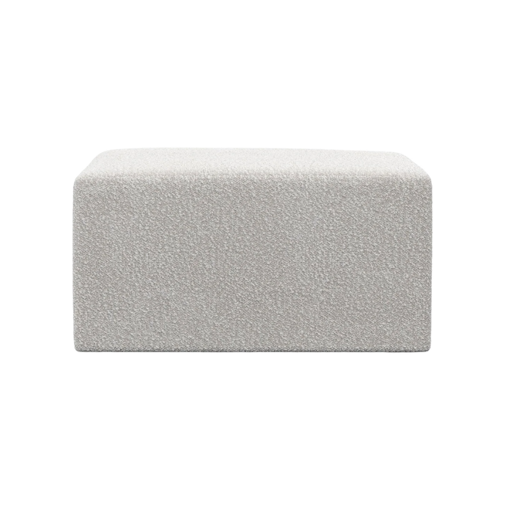 TORI modular sofa - light gray boucle pouf