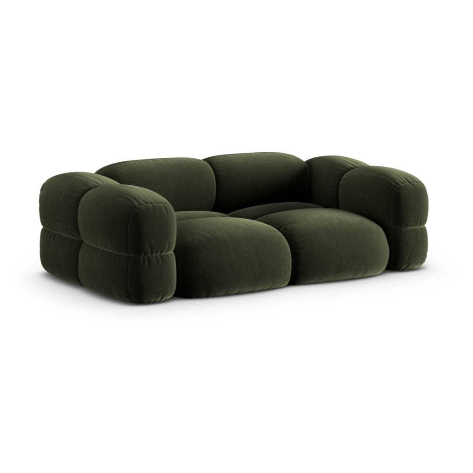 Sofa 3-sitzig aus Samt LORETTO grün