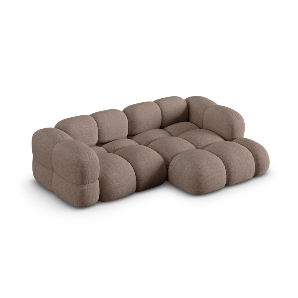 3-sitziges Ecksofa rechts LORETTO cappuccino