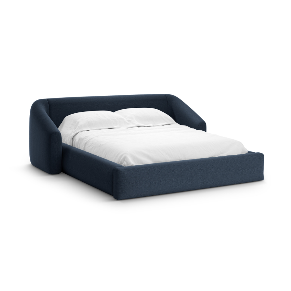 CAMPI bed blue chenille