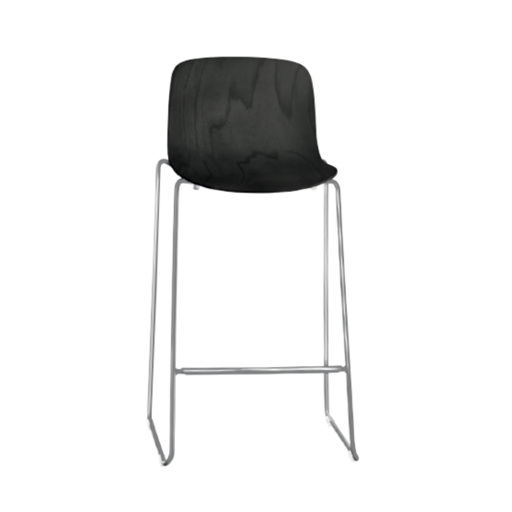 TROY stool black beech wood