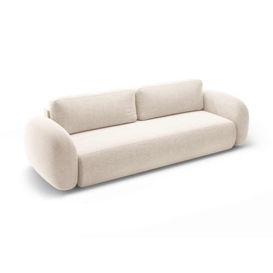 Sofa mit Schlaffunktion 3-sitzig TONALE hellbeige