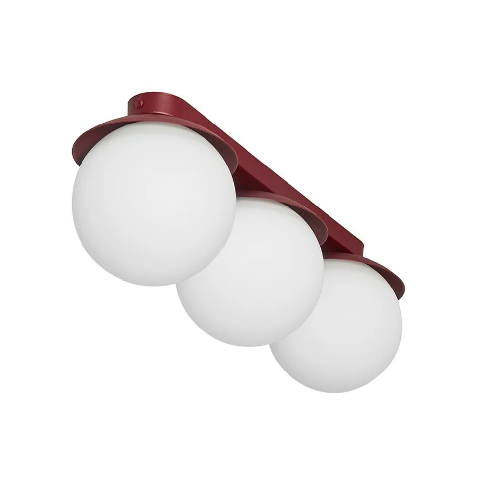 KUUL TRIO ceiling lamp burgundy