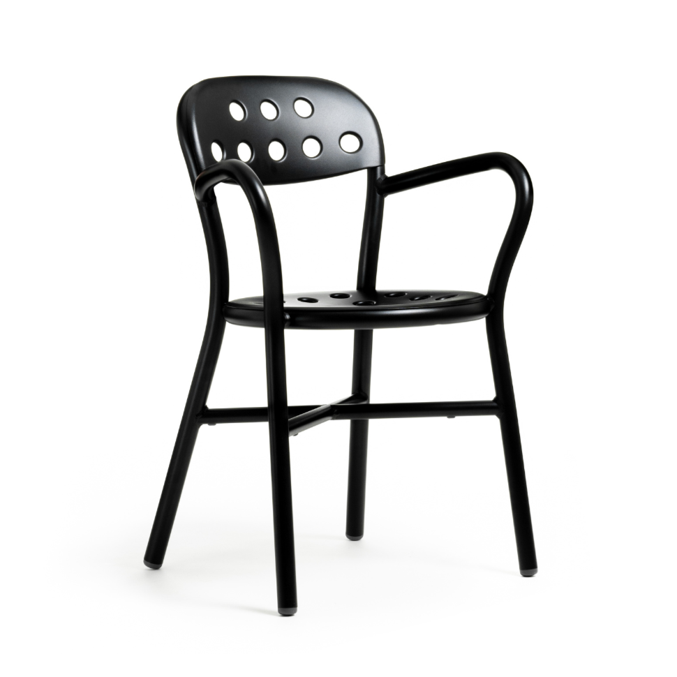 Outdoor armchair PIPE black