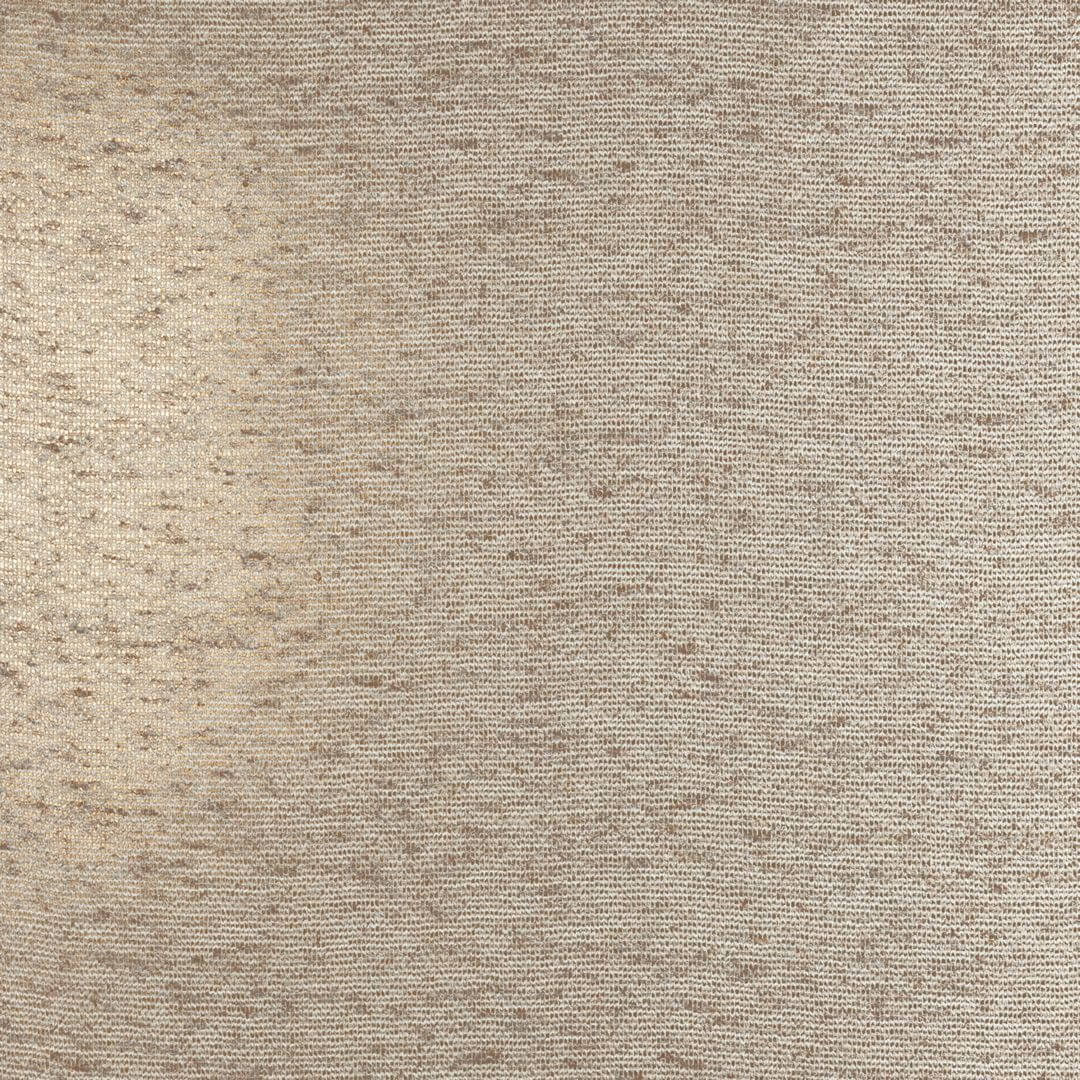 Metallic textured textile wallpaper RADIEUSE - SABLE MORDORÉ beige with brown