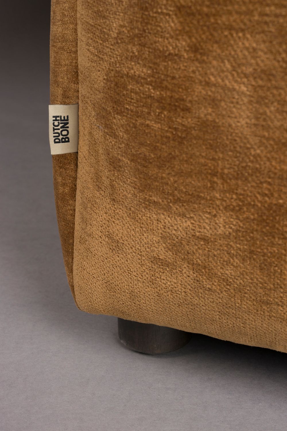 HACKMAN Modular Sofa - Left-End Element in Cognac Velvet