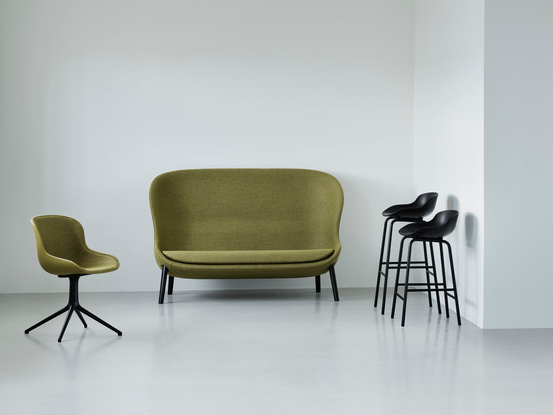 Hyg Upholstered Bar Chair with olive base