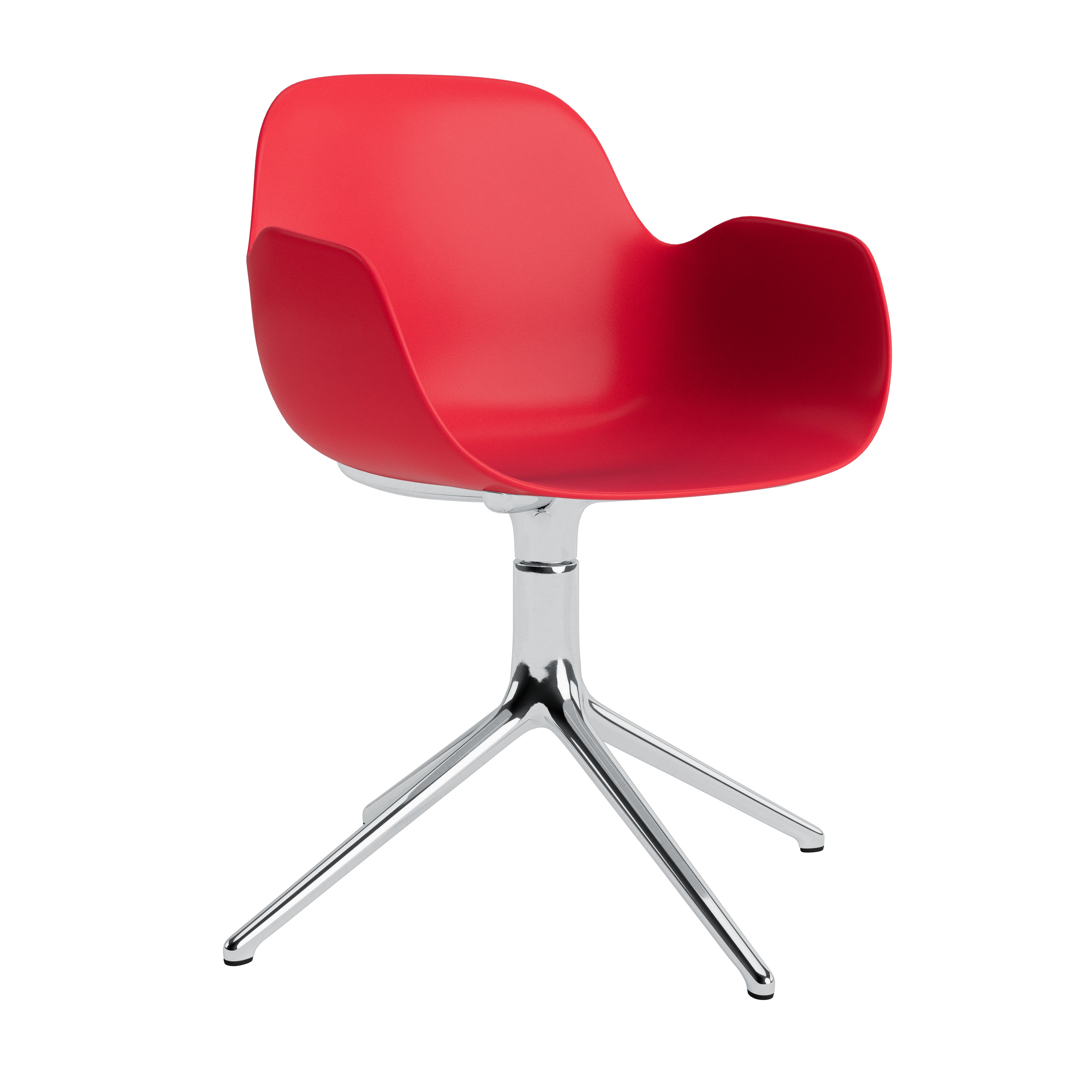 Office Chair mit 4L -Formarmländern mit einer Aluminiumbasis
