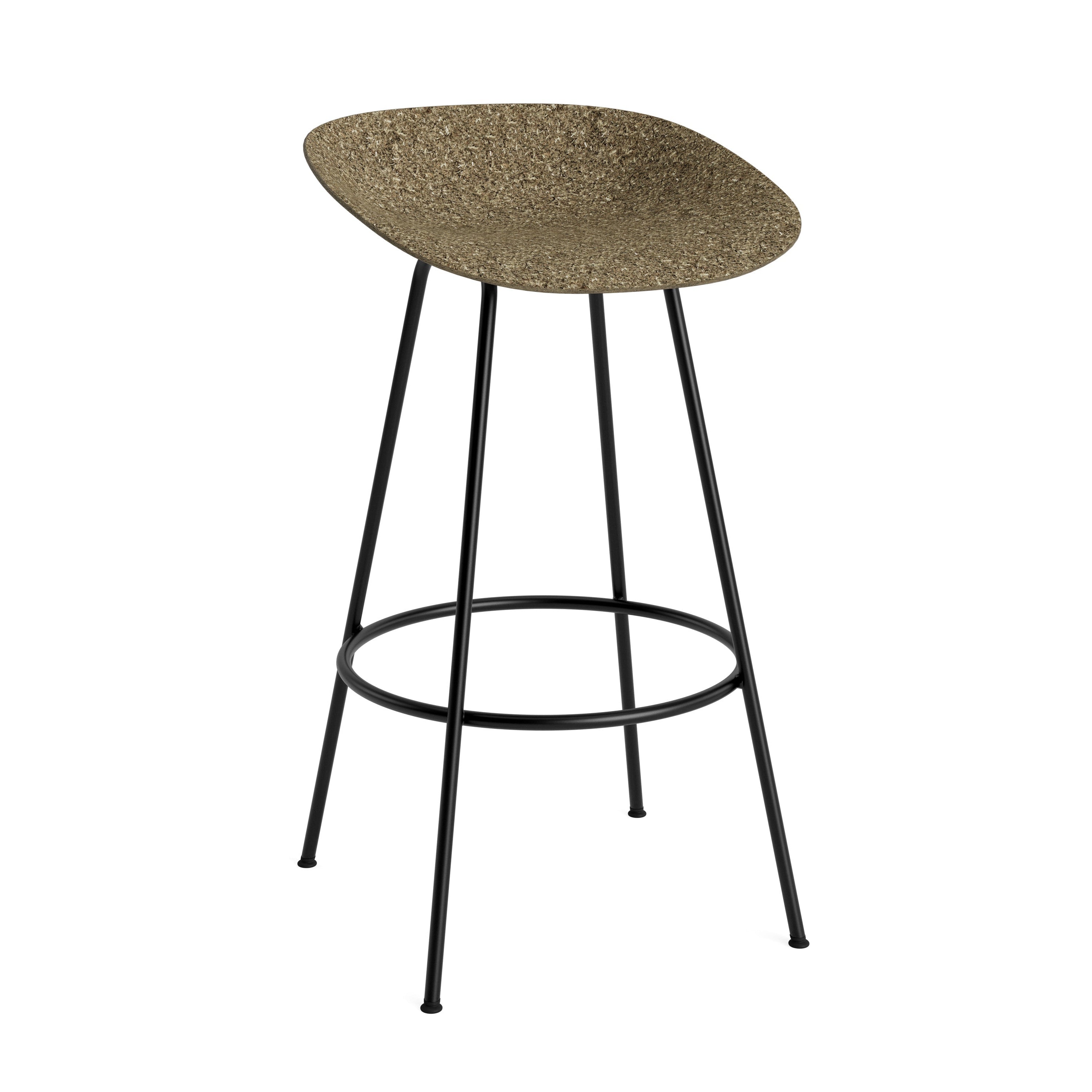 Green Mat Bar Chair with a black base