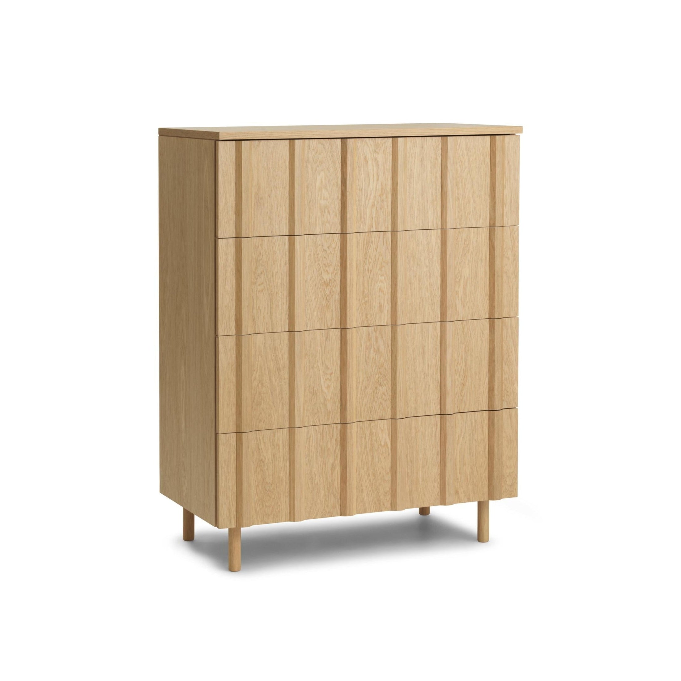 Chest of drawers with RIB drawers oak veneer