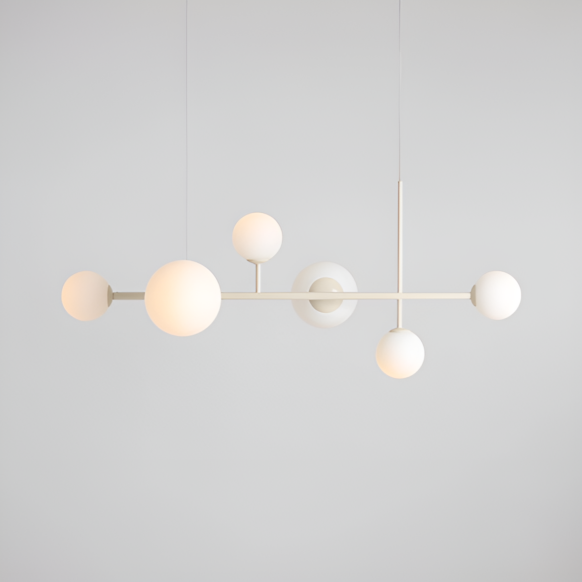 DIONE HEXA cremefarbene Pendelleuchte