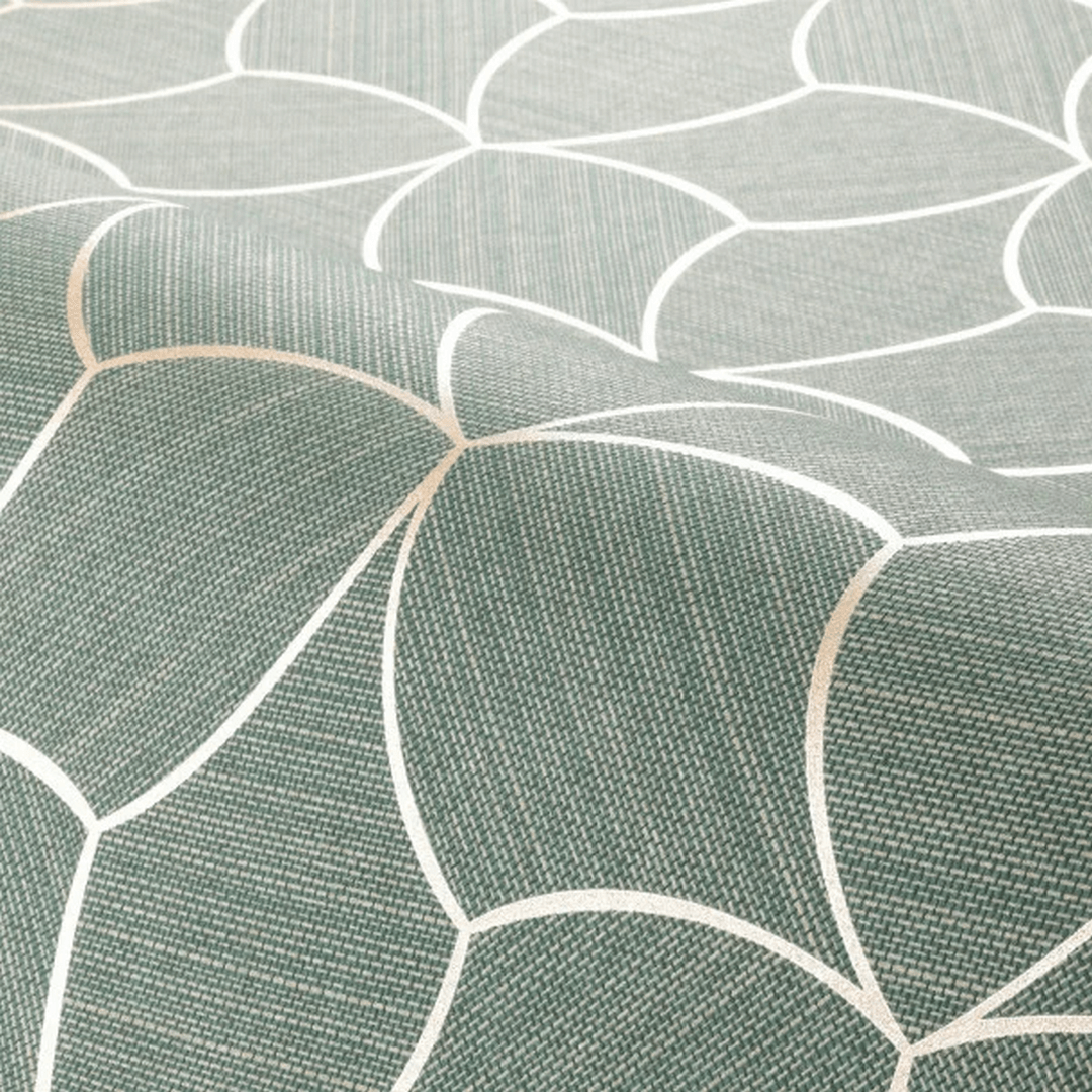 Tapeta imitująca balijską plecionkę TRESSANA - CÉLADON/DORÉ zielony