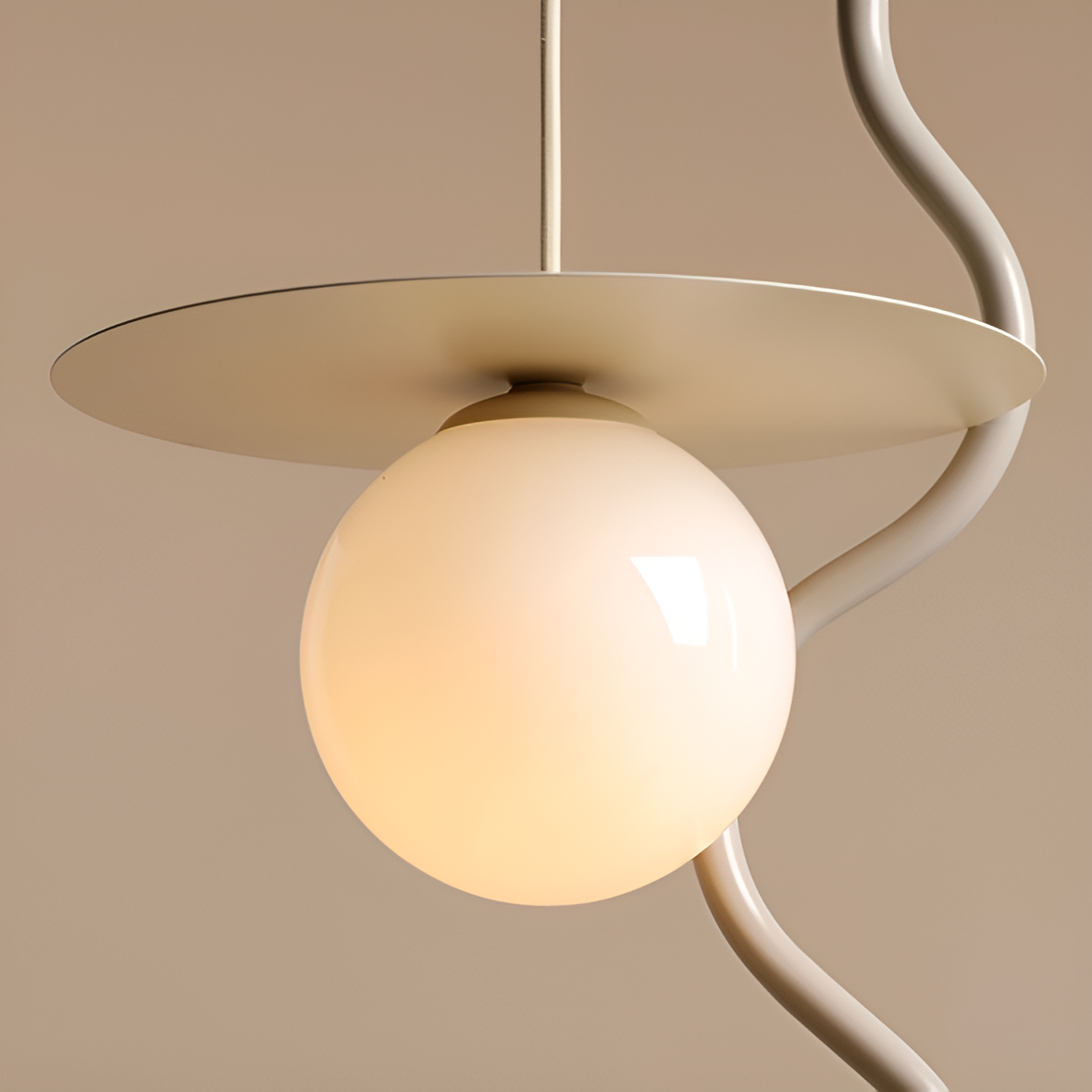 LOOP cremefarbene Pendelleuchte