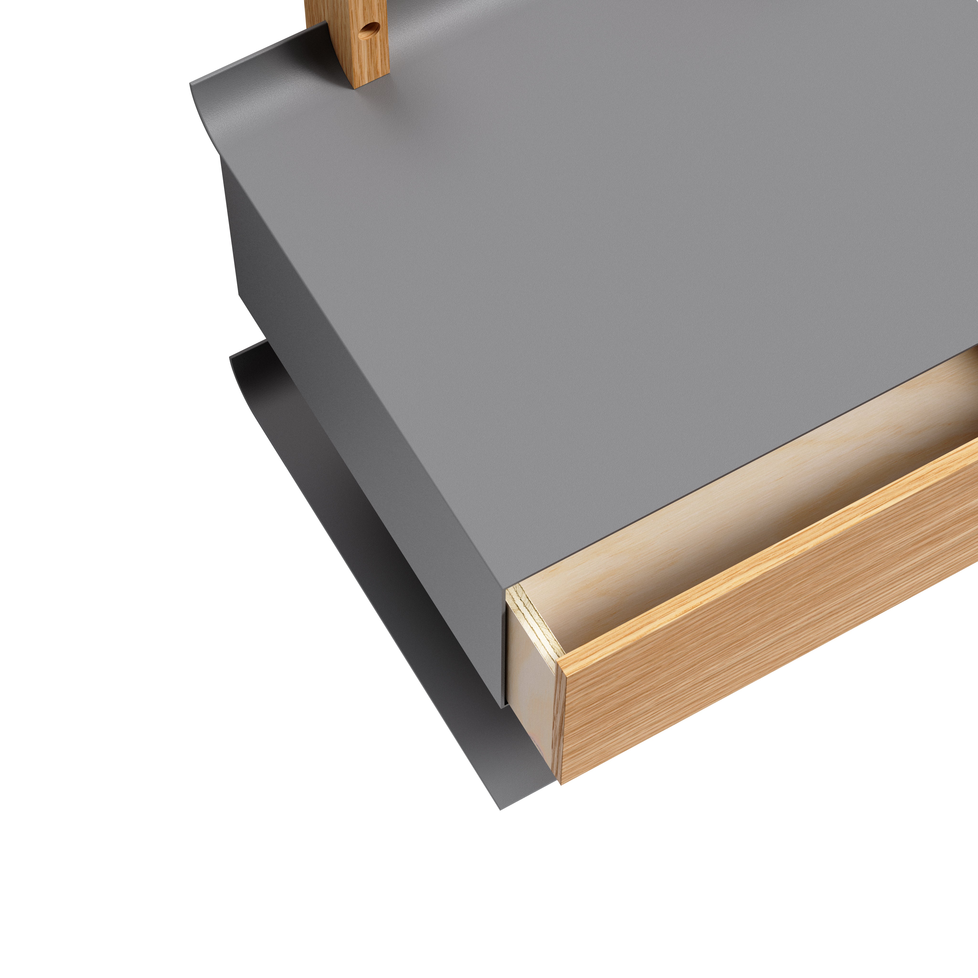 SMILE Nightstand Gray