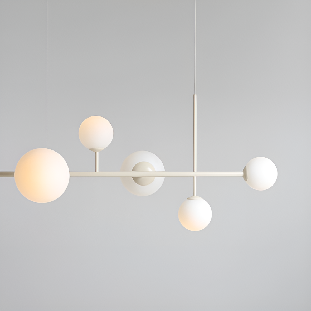 DIONE HEXA cremefarbene Pendelleuchte