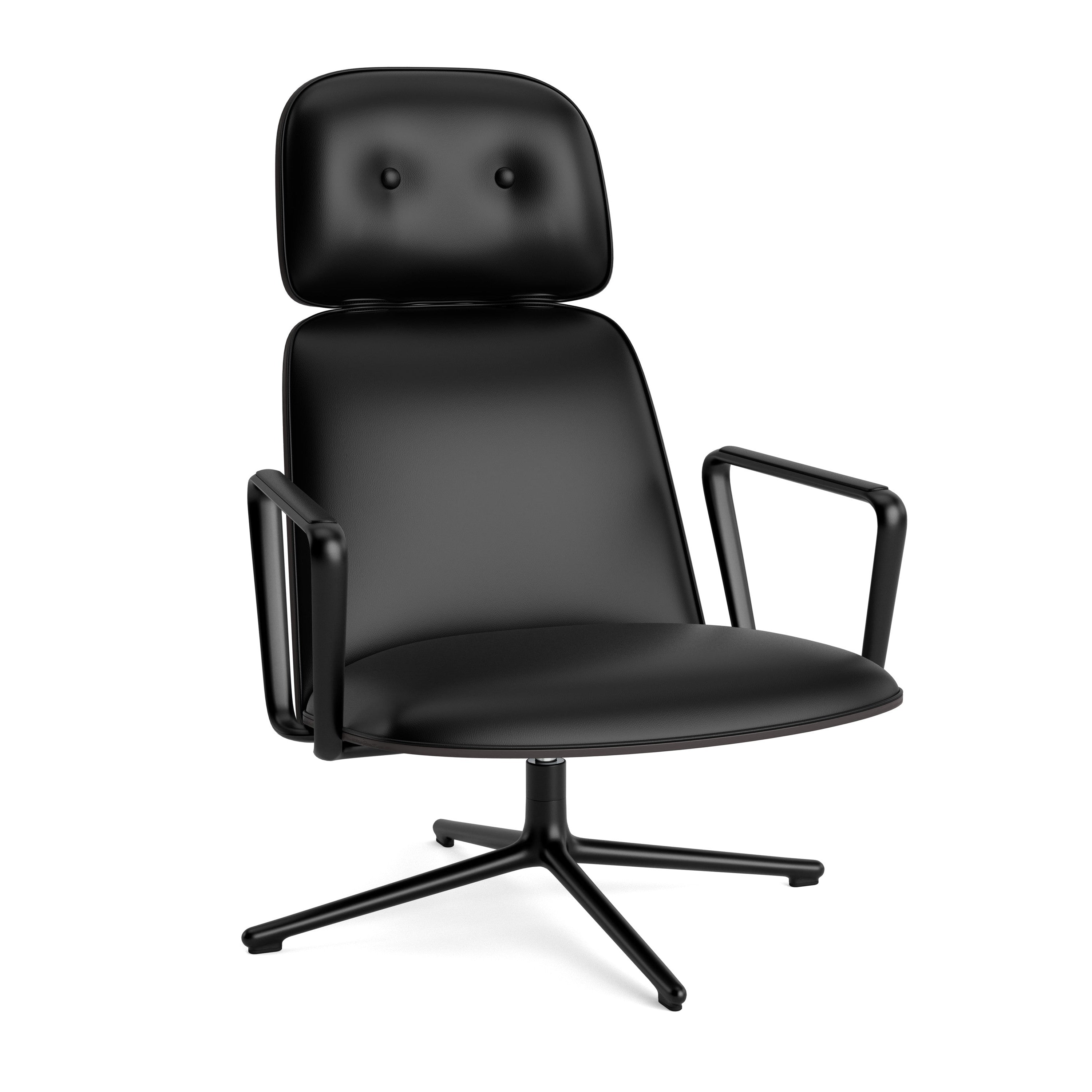 PAD HIGH HIGH BLACK Armchair with a black base