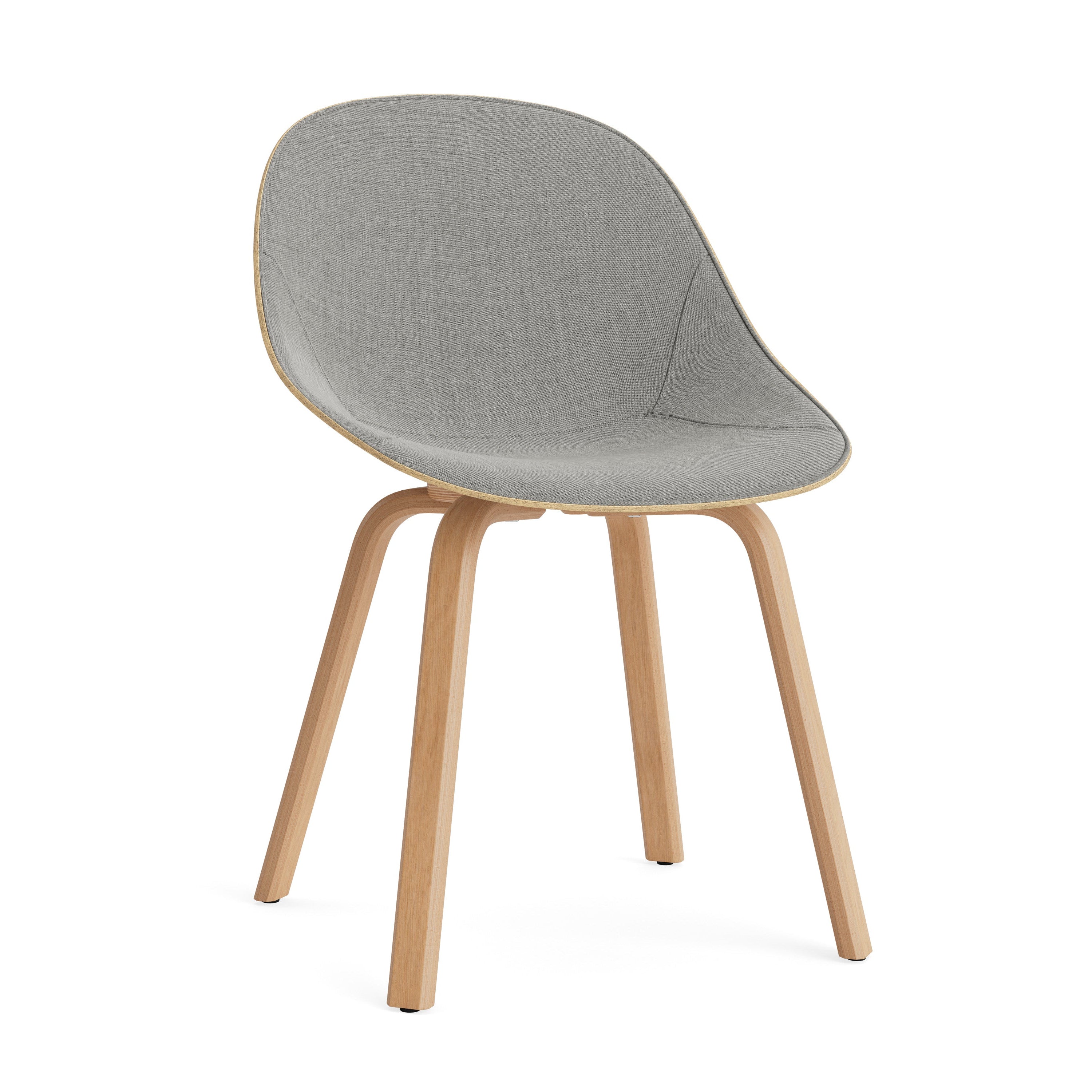 Gepolsterter Stuhl beige Mat mit Buchenbasis