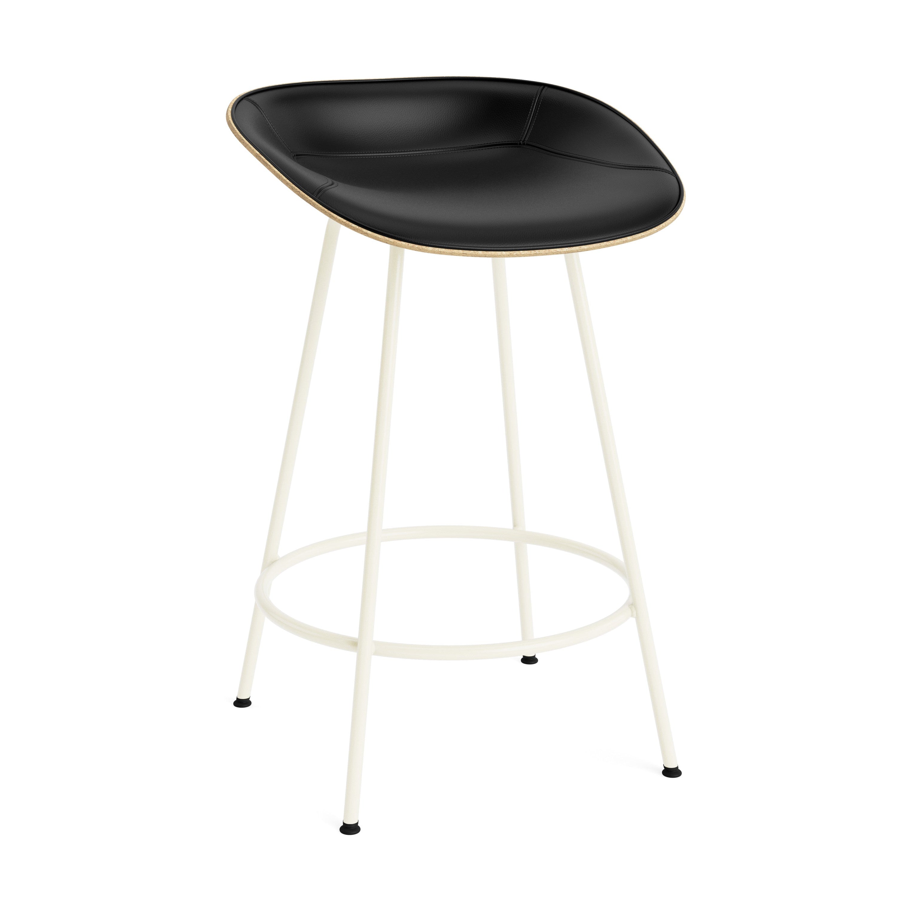 Bar chair Upholstered beige mat with a cream base