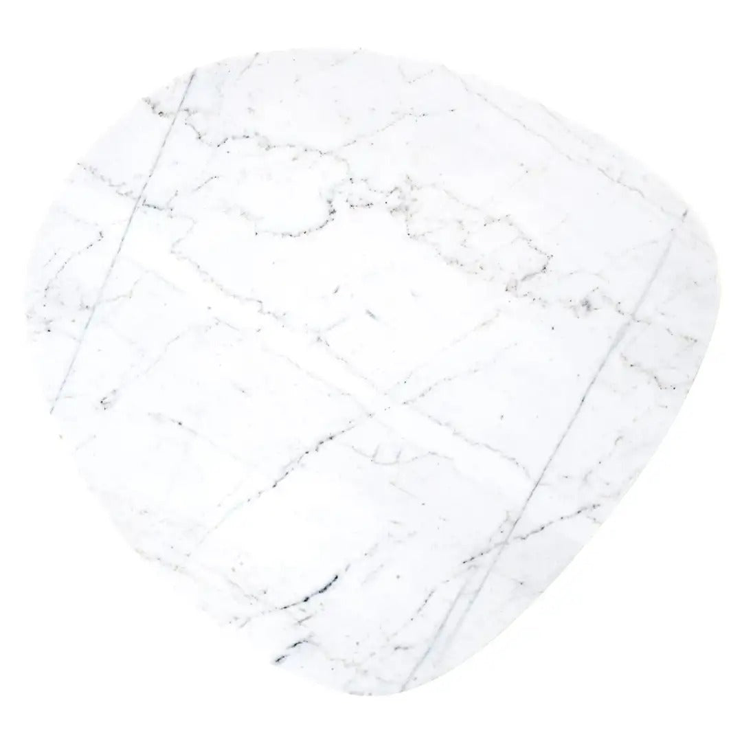 TROCADERO white side table with black base