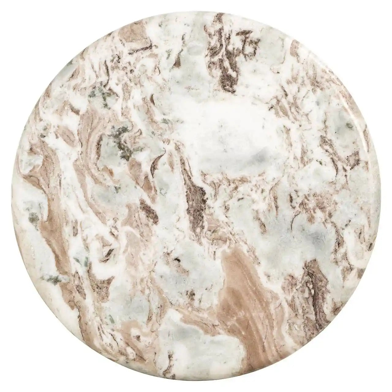 CORONEL beige side table with marble top