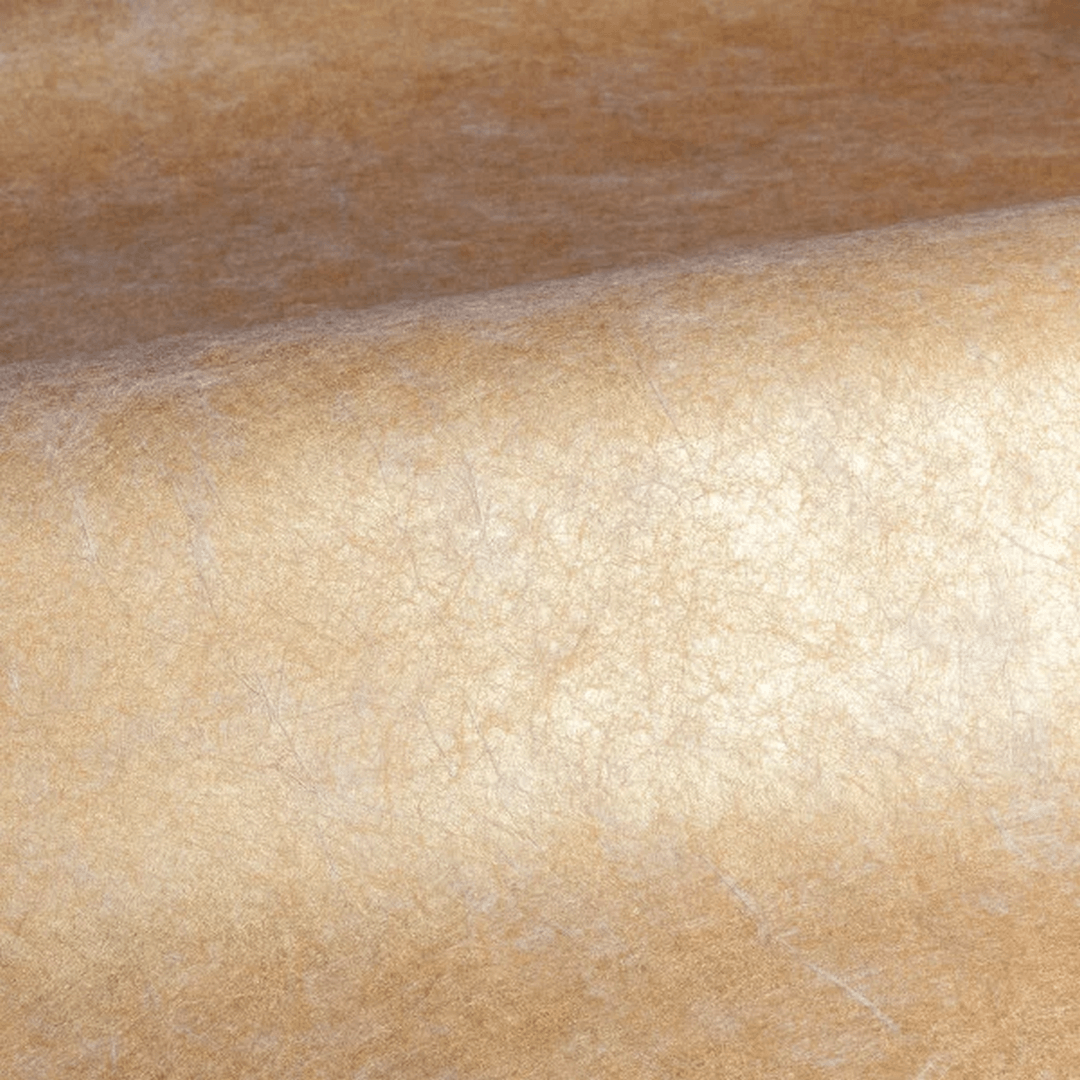 Textured metallic fabric wallpaper with pleats OXEA - DORÉ gold