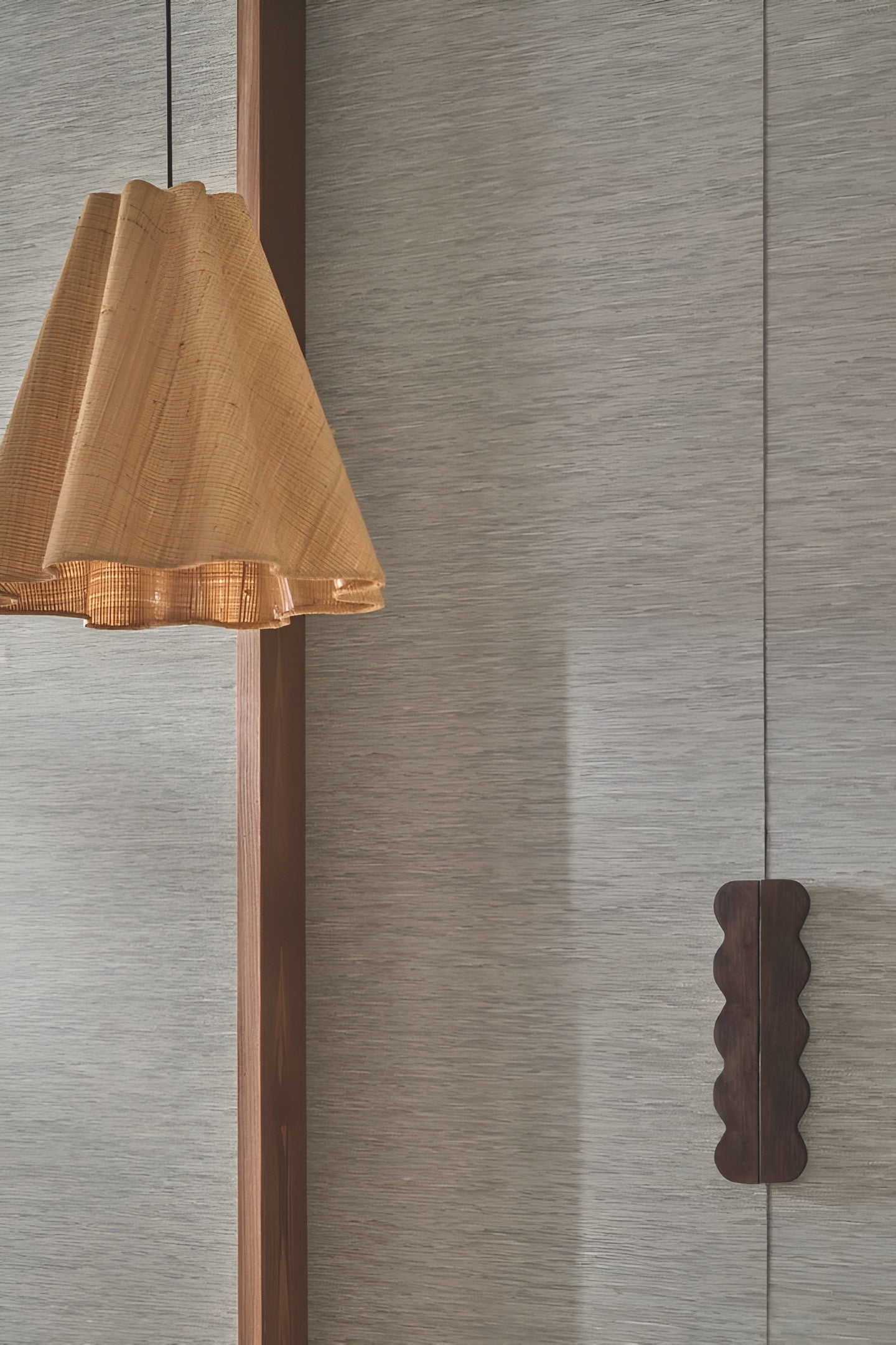 Structural wallpaper imitating jacquard fabric TATAMI - STEEL gray