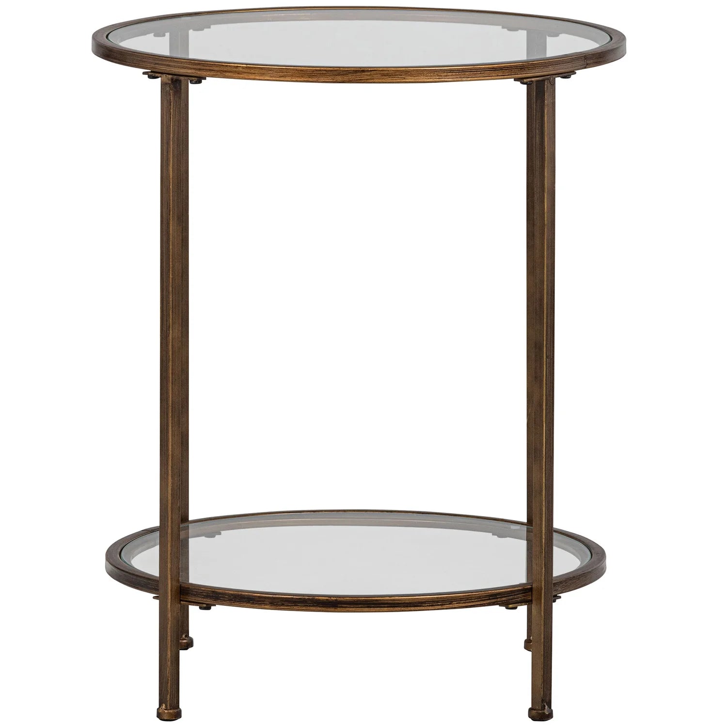 Goddess side table ancient brass