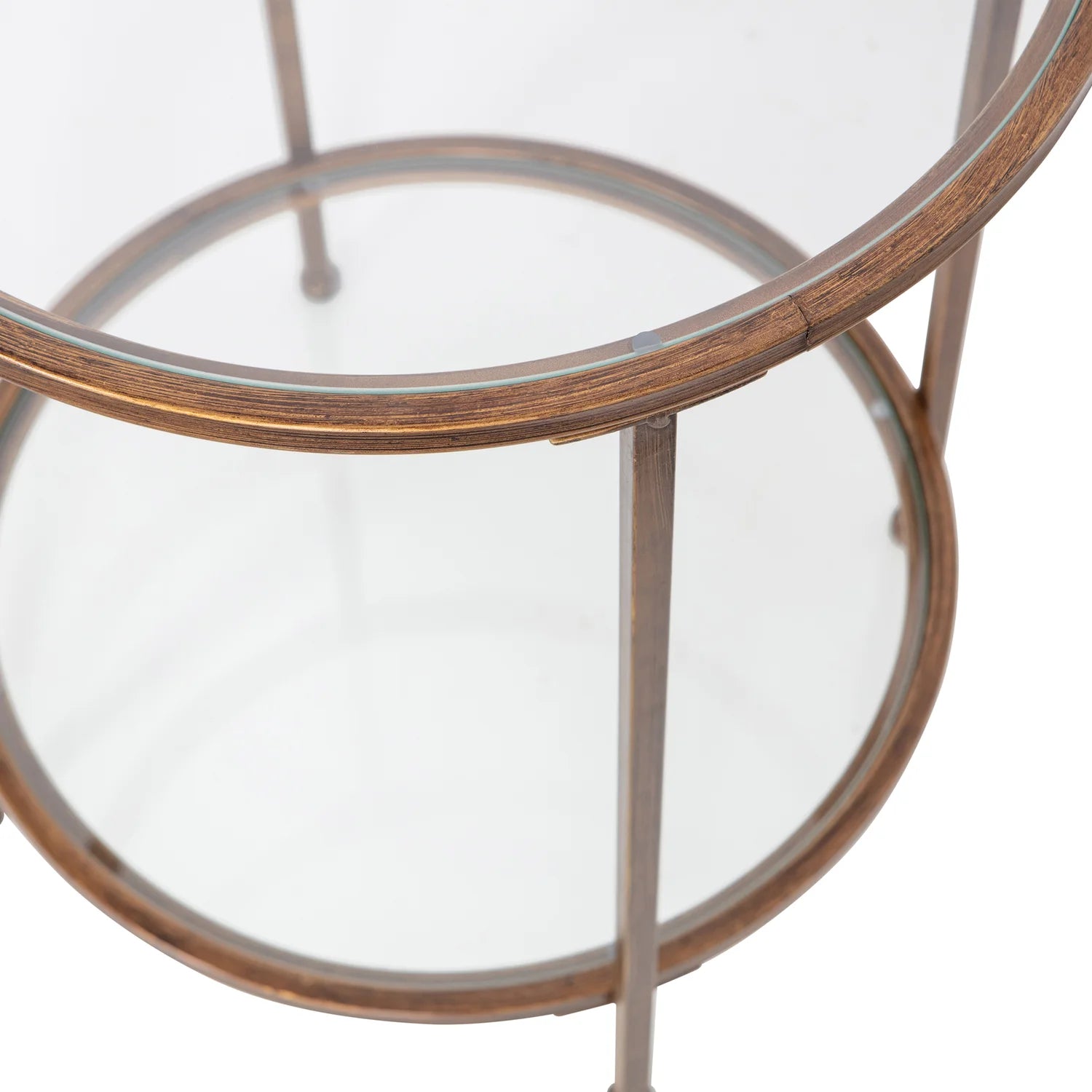 Goddess side table ancient brass