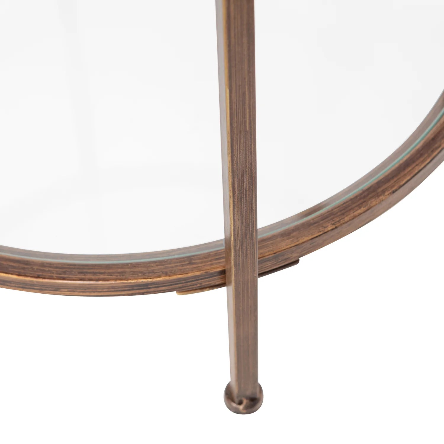 Goddess side table ancient brass