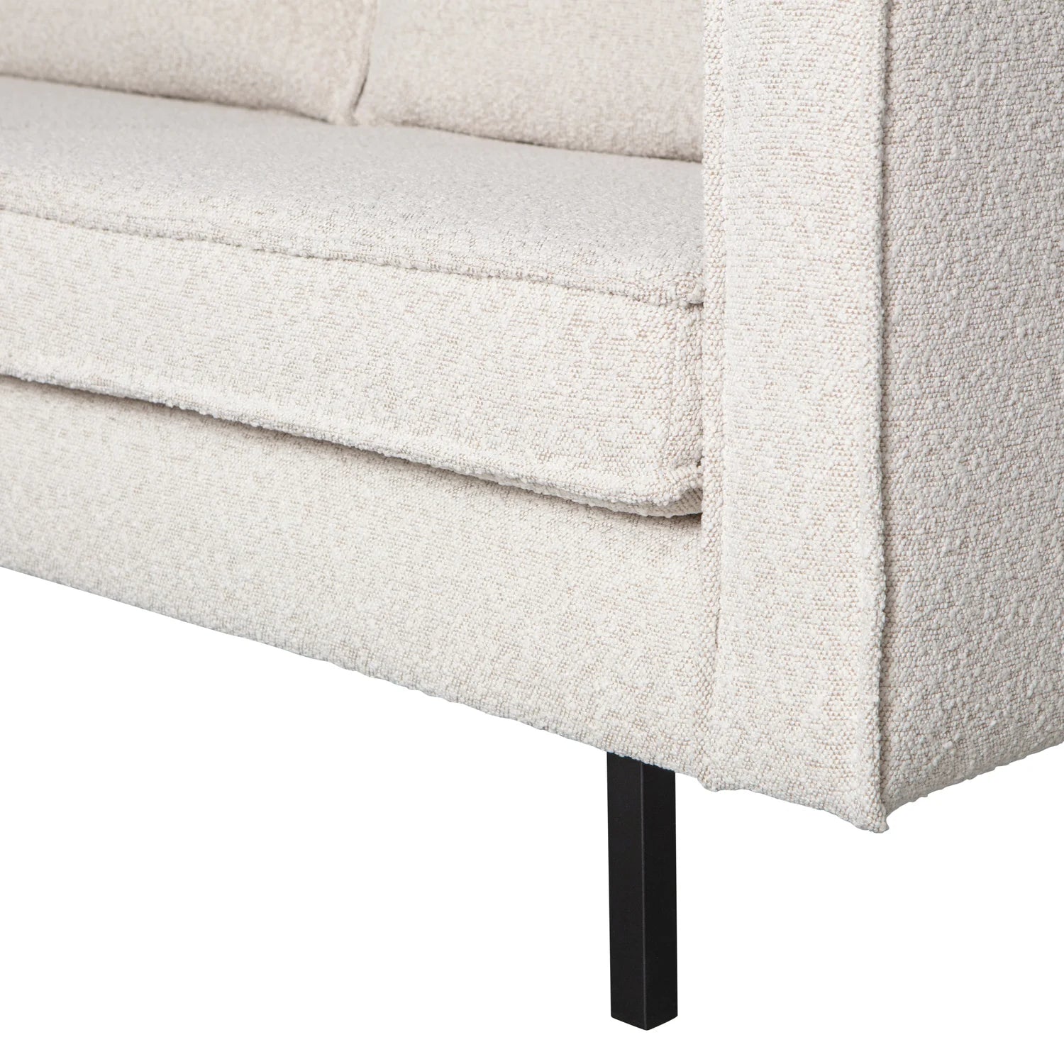 Left -hand corner Rodeo cream bouclé