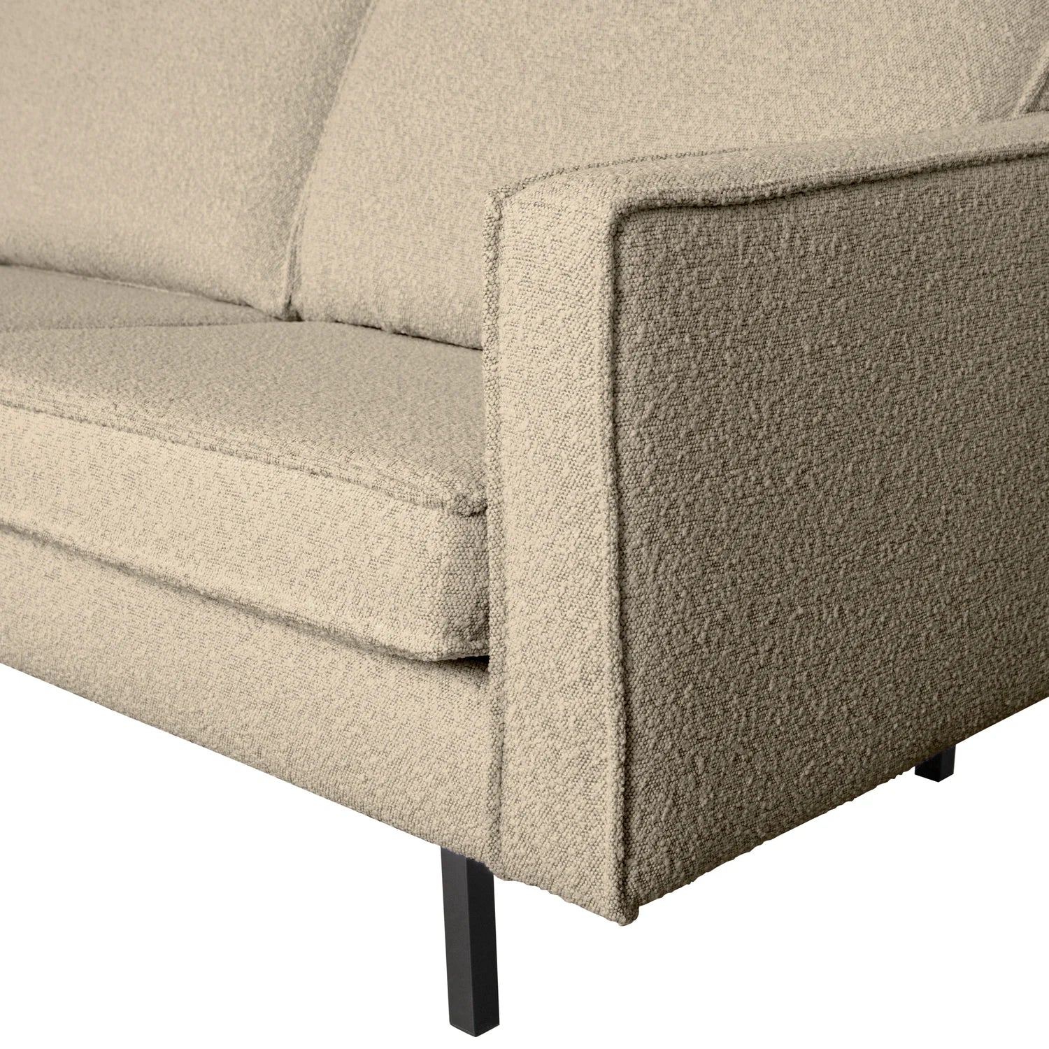 Left -hand corner rodeo beige bouclé