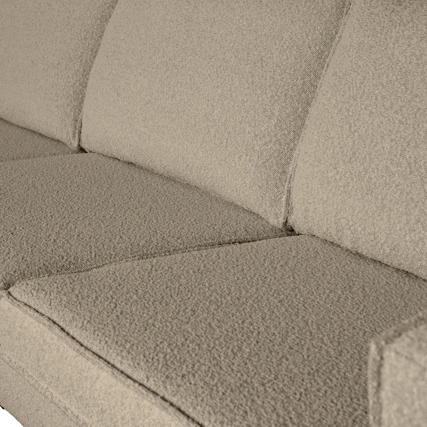 Left -hand corner rodeo beige bouclé