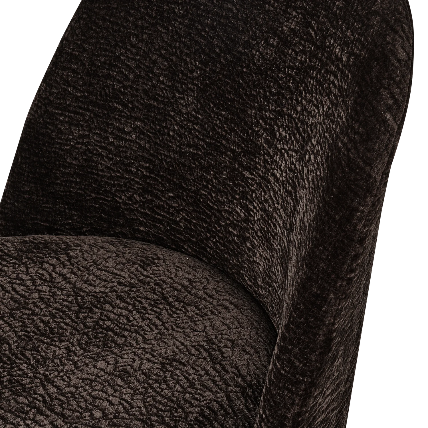 Vogue 3D chocolate szenil chair with a chrome base