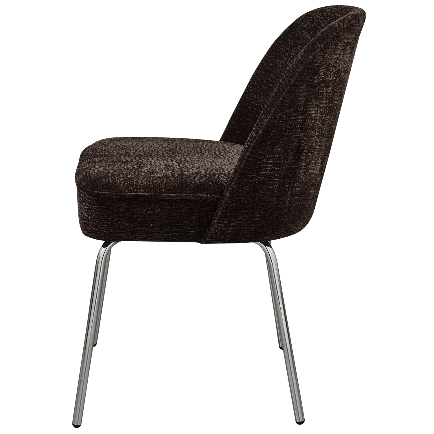 Vogue 3D chocolate szenil chair with a chrome base