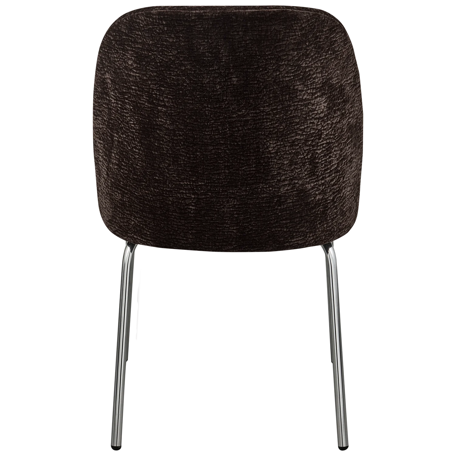 Vogue 3D chocolate szenil chair with a chrome base
