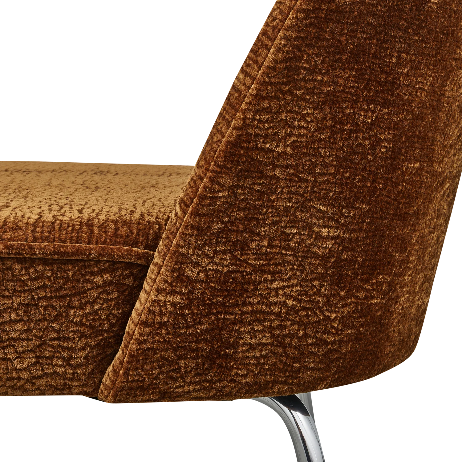 Vogue 3D brown chair szenil with a chrome base