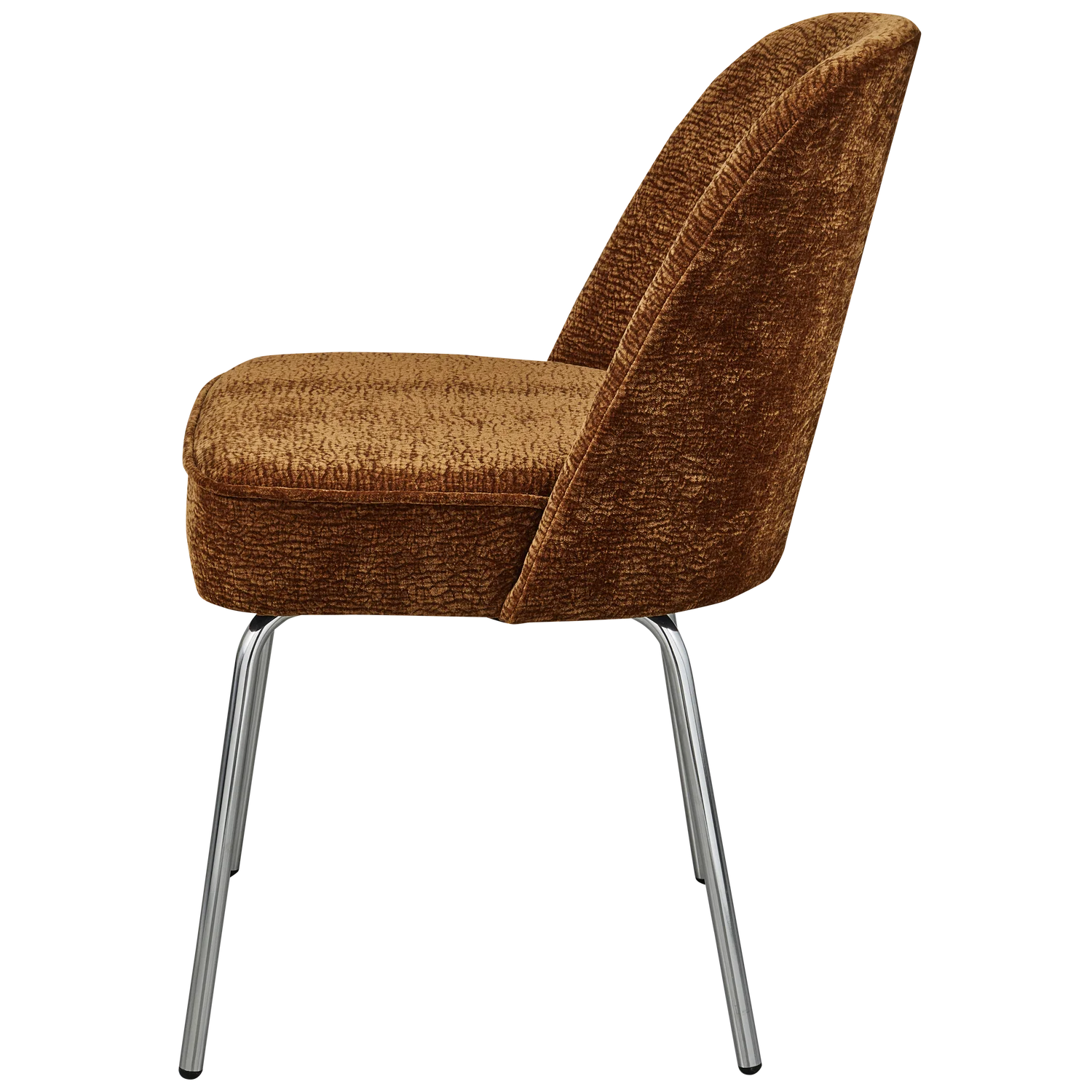 Vogue 3D brown chair szenil with a chrome base