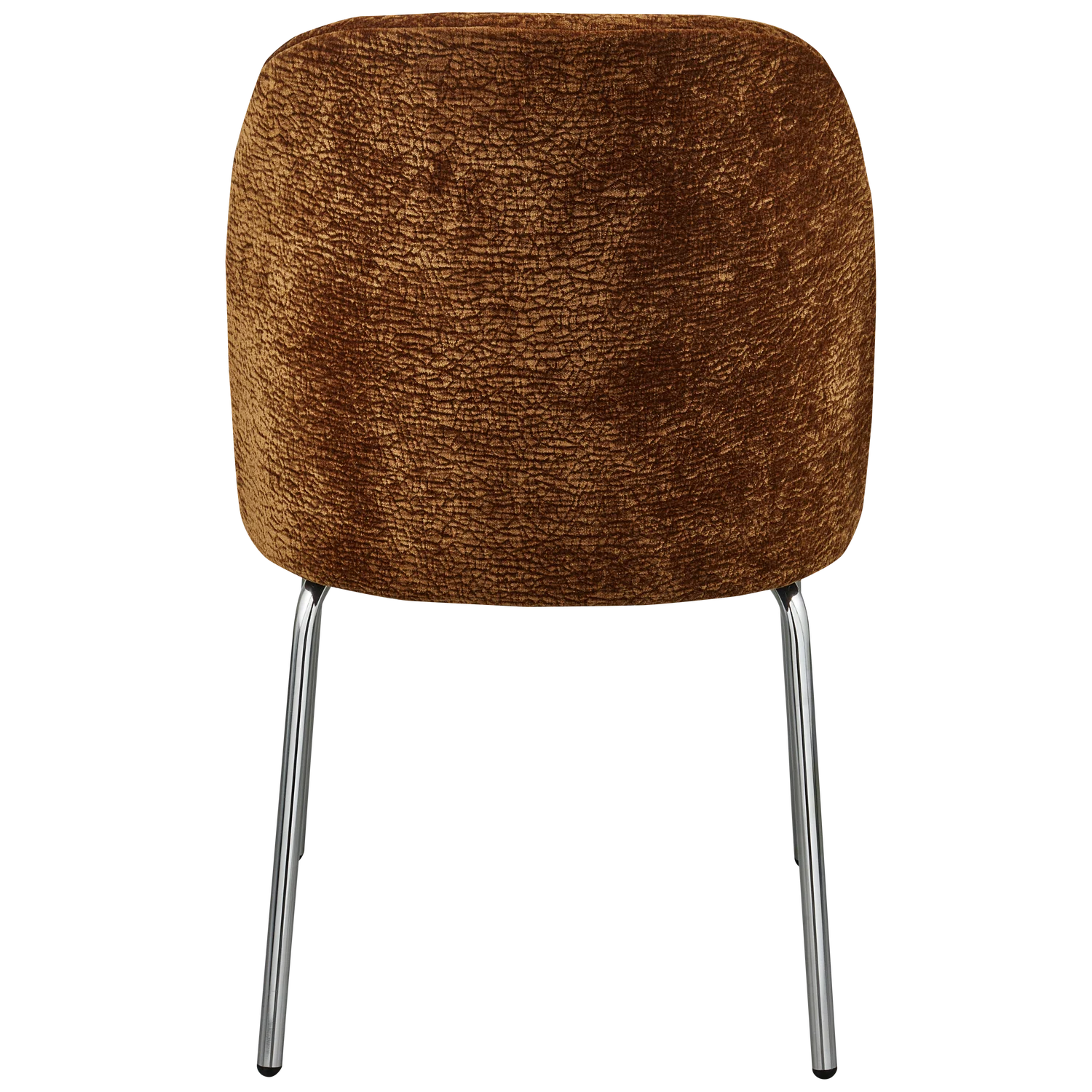 Vogue 3D brown chair szenil with a chrome base