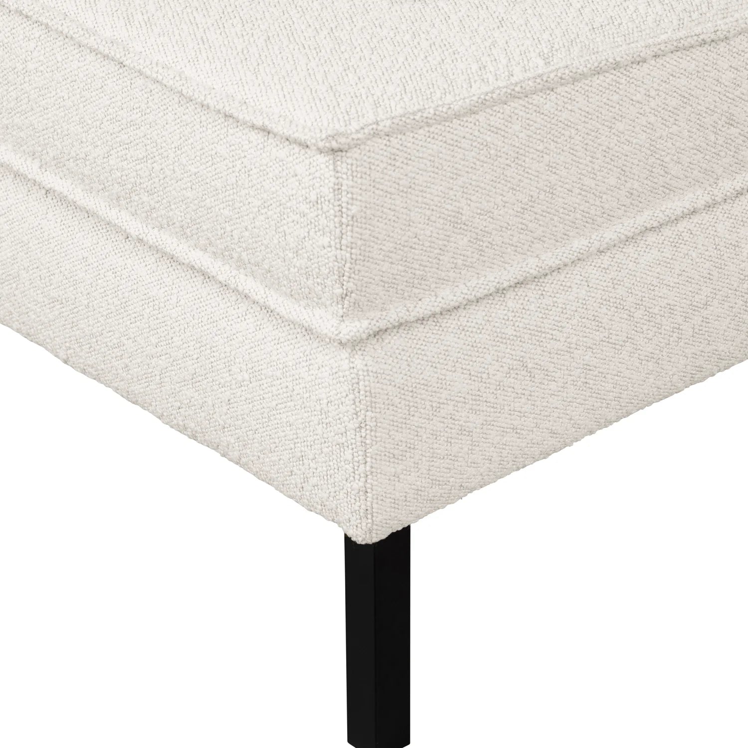 Left -hand corner Rodeo cream bouclé