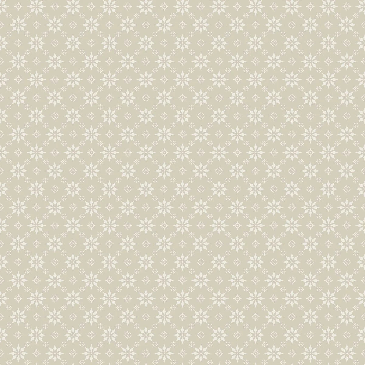 Non-woven paper wallpaper with geometric pattern STELLA white with beige