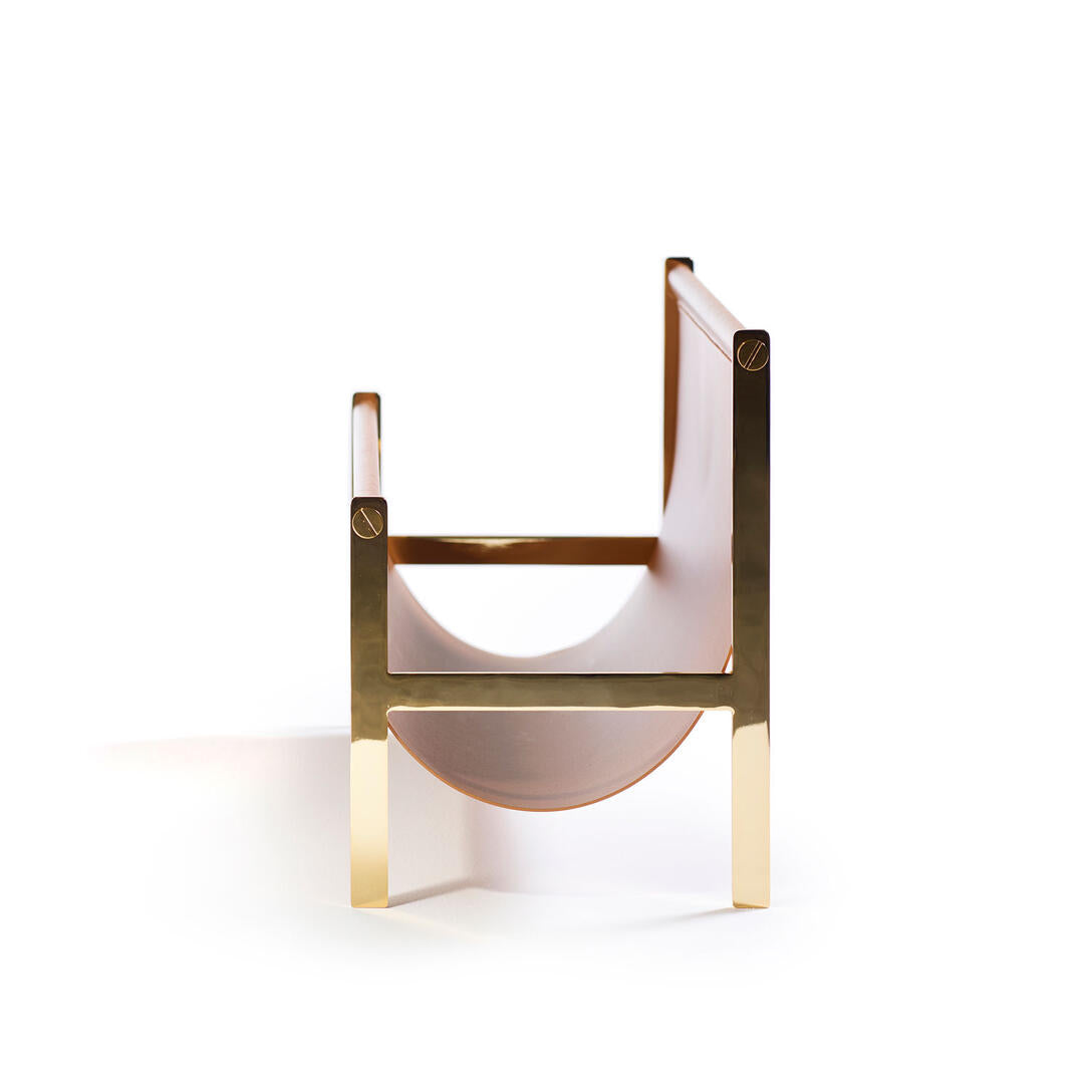 PORTARIVISTE Newspaper Stand Cognac Leather