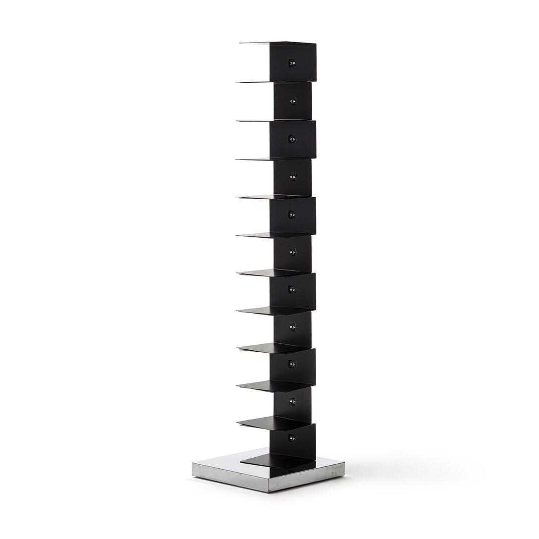 PTOLOMEO ART black shelf with steel base