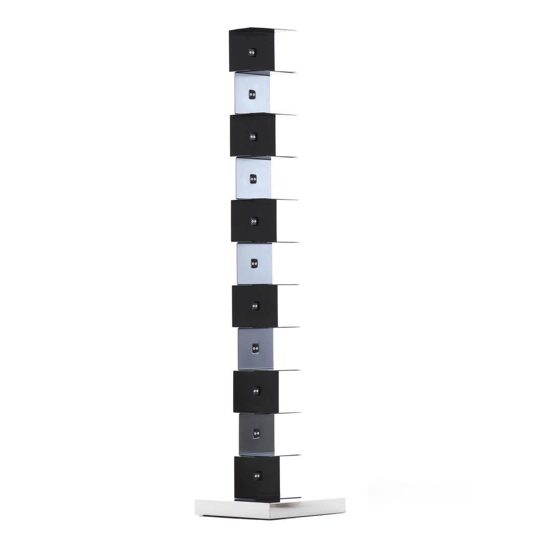 PTOLOMEO ORIGINAL black shelf with steel base