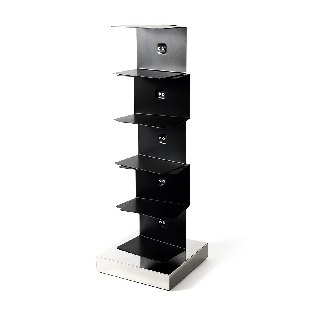 PTOLOMEO ORIGINAL black shelf with steel base