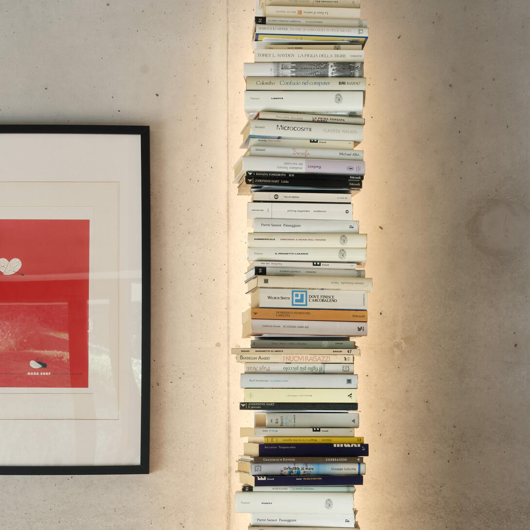 Illuminated Shelf PTOLOMEO LUCE Steel