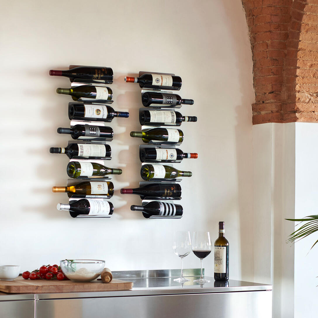 PTOLOMEO VINO brown hanging wine rack