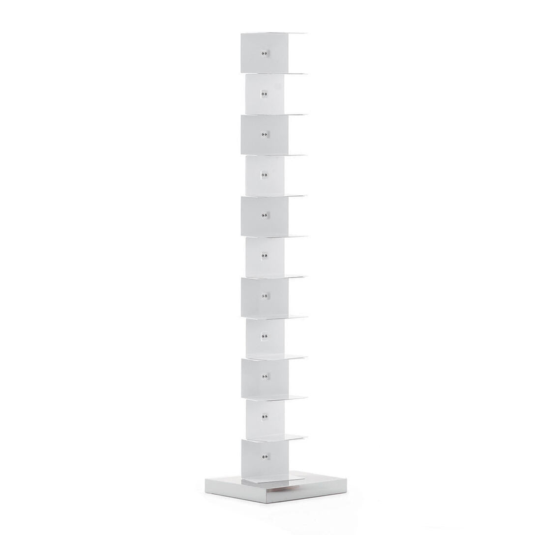 PTOLOMEO ORIGINAL white shelf with a steel base
